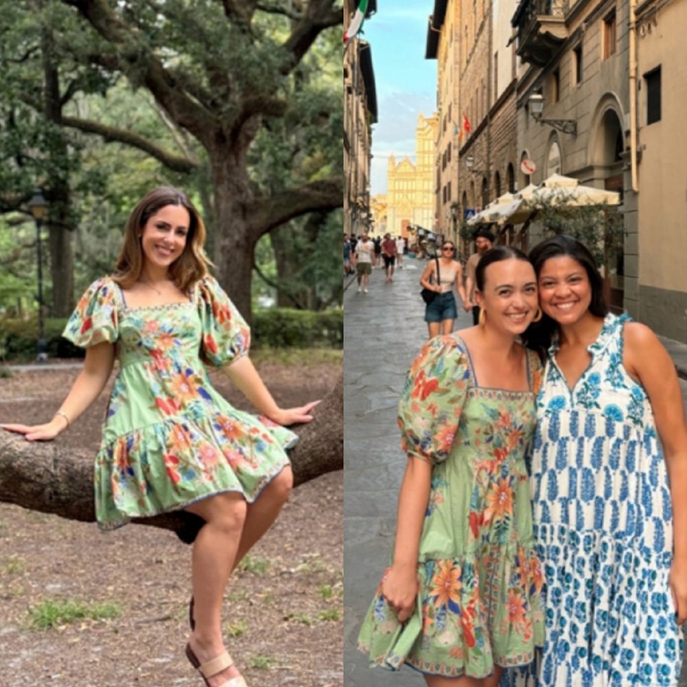 FARM Rio Green Floral Puff-Sleeve Mini Dress - Picture 3 of 16